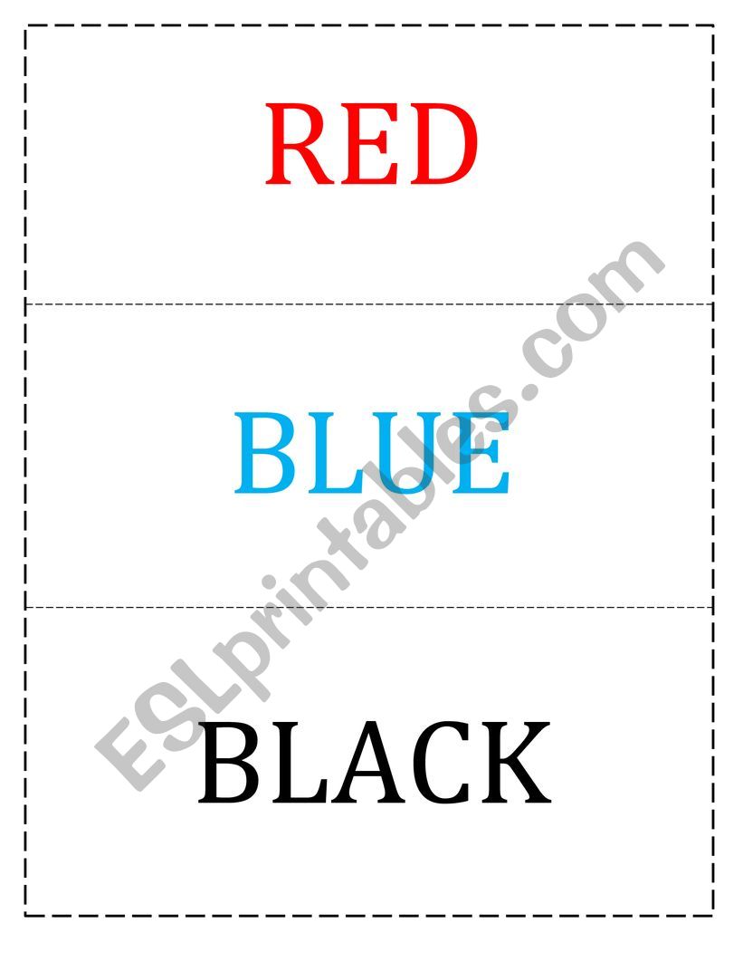 SPELLING THE COLOUR worksheet