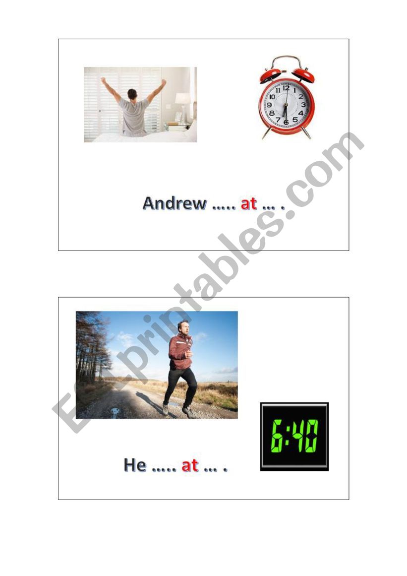 Daily Routine. Part I worksheet