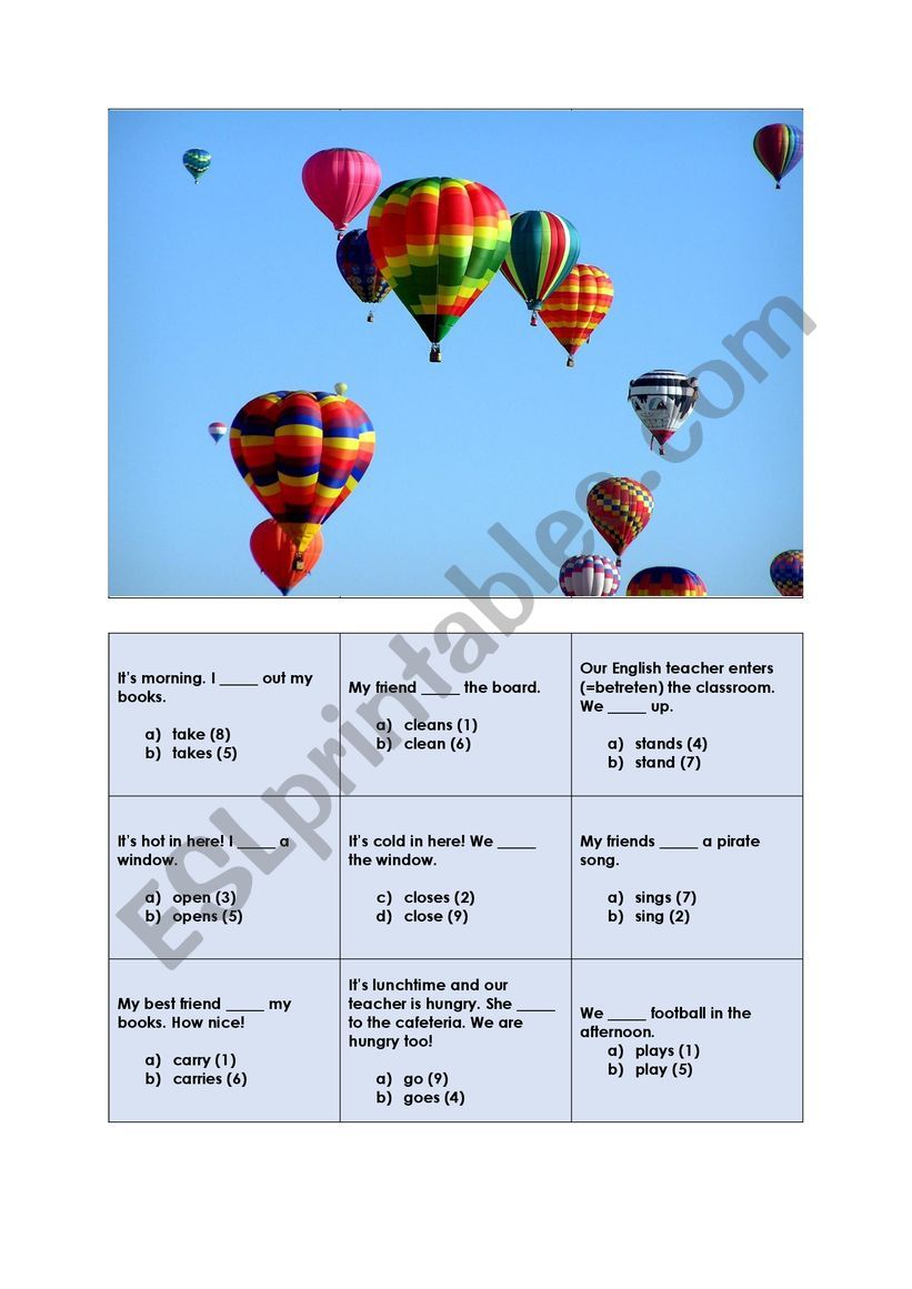 3rd person s puzzle worksheet