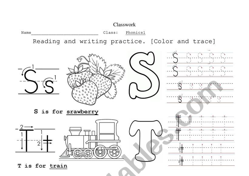 Phonics worksheet