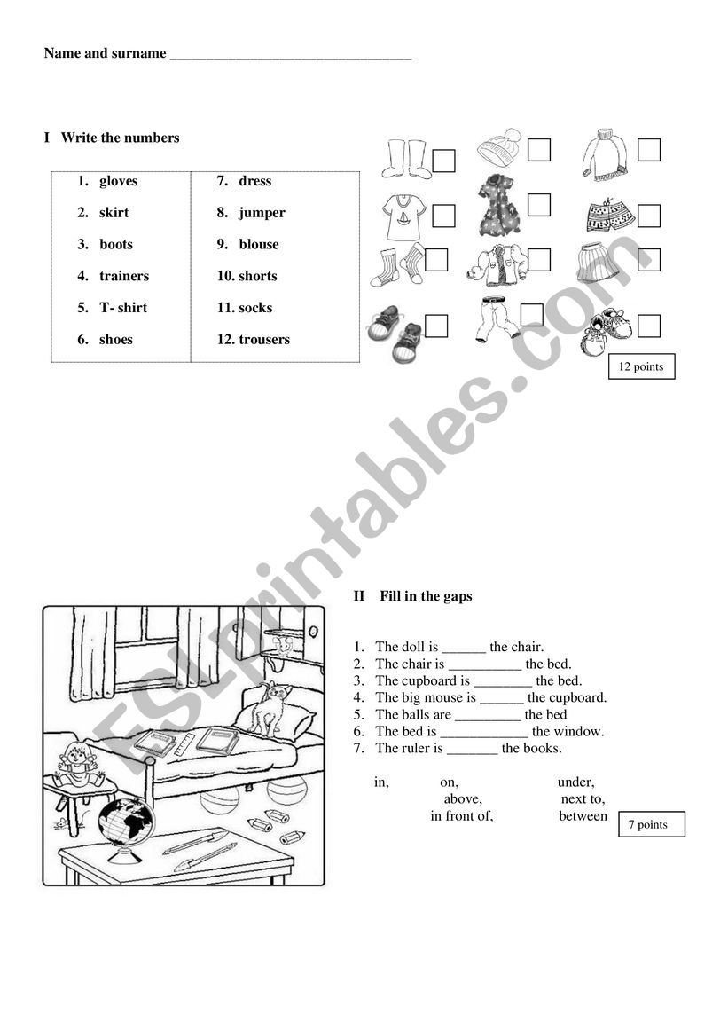 SIMPLE exercises worksheet