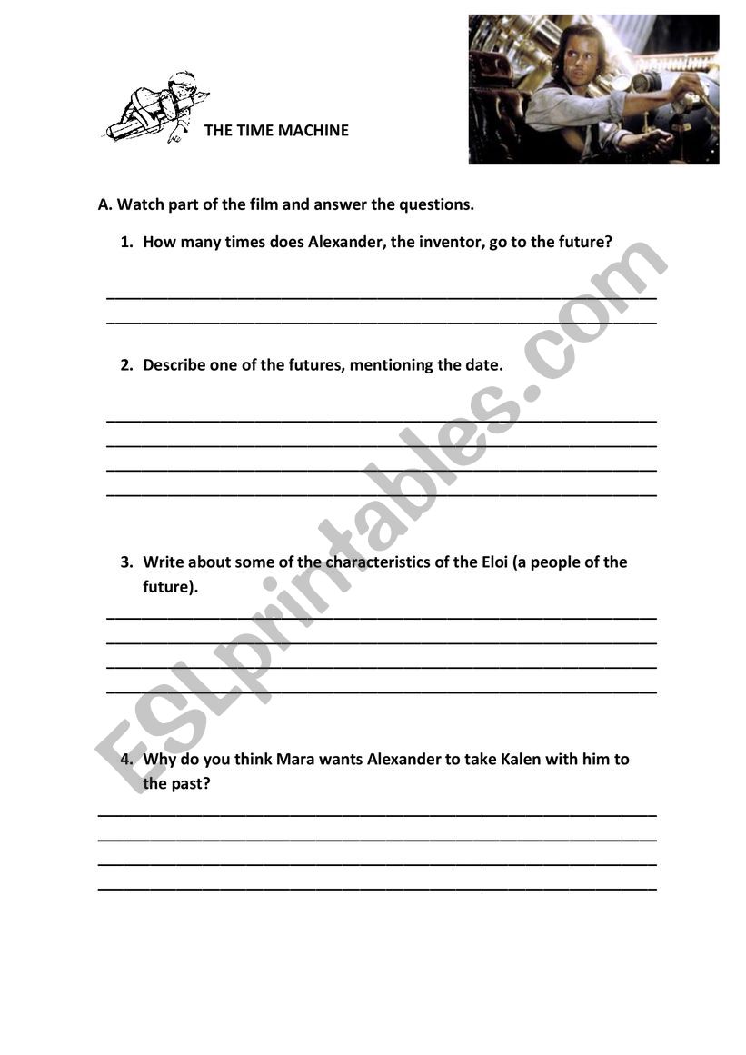 The Time Machine worksheet