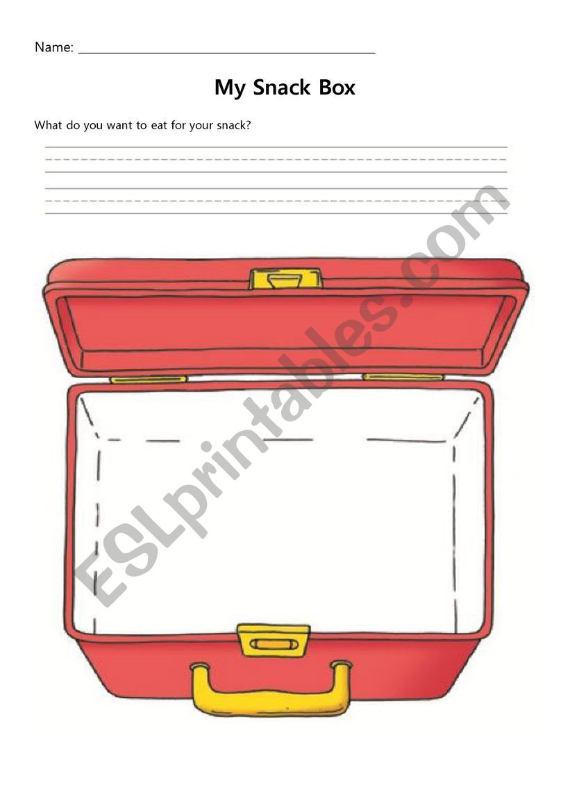 Snack Box worksheet