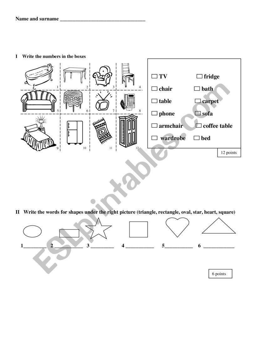 SIMPLE exercises worksheet