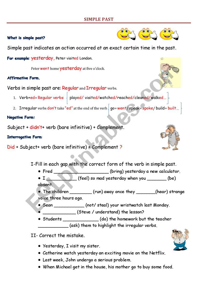 Simple Past worksheet