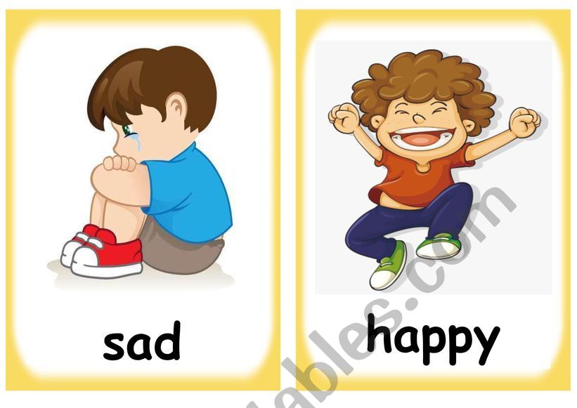 feeling flashcard worksheet
