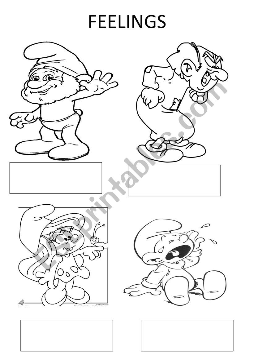 feelings colouring worksheet