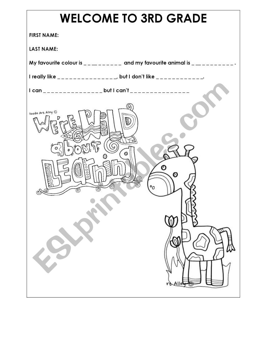 Front Page worksheet