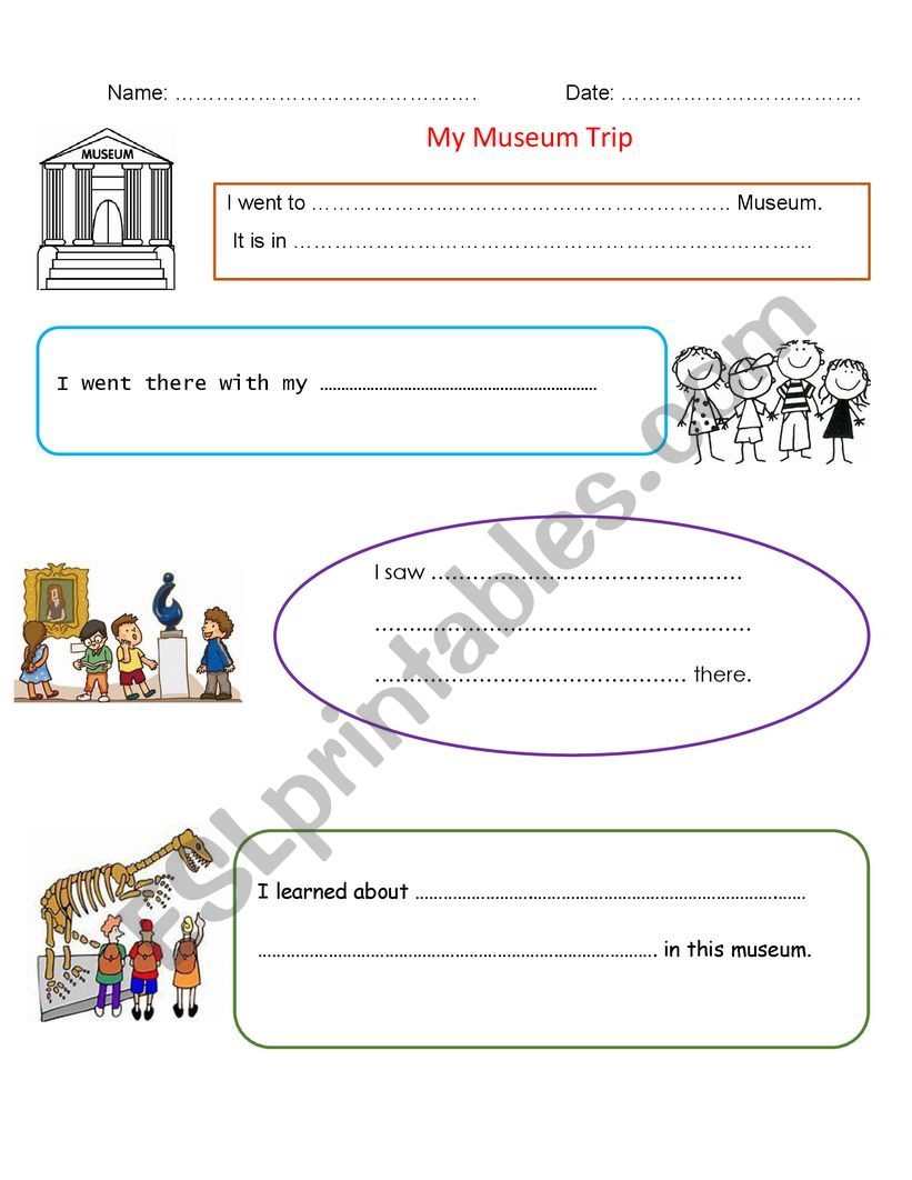 My Museum Trip worksheet