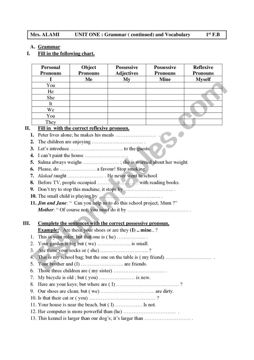 Review worksheet