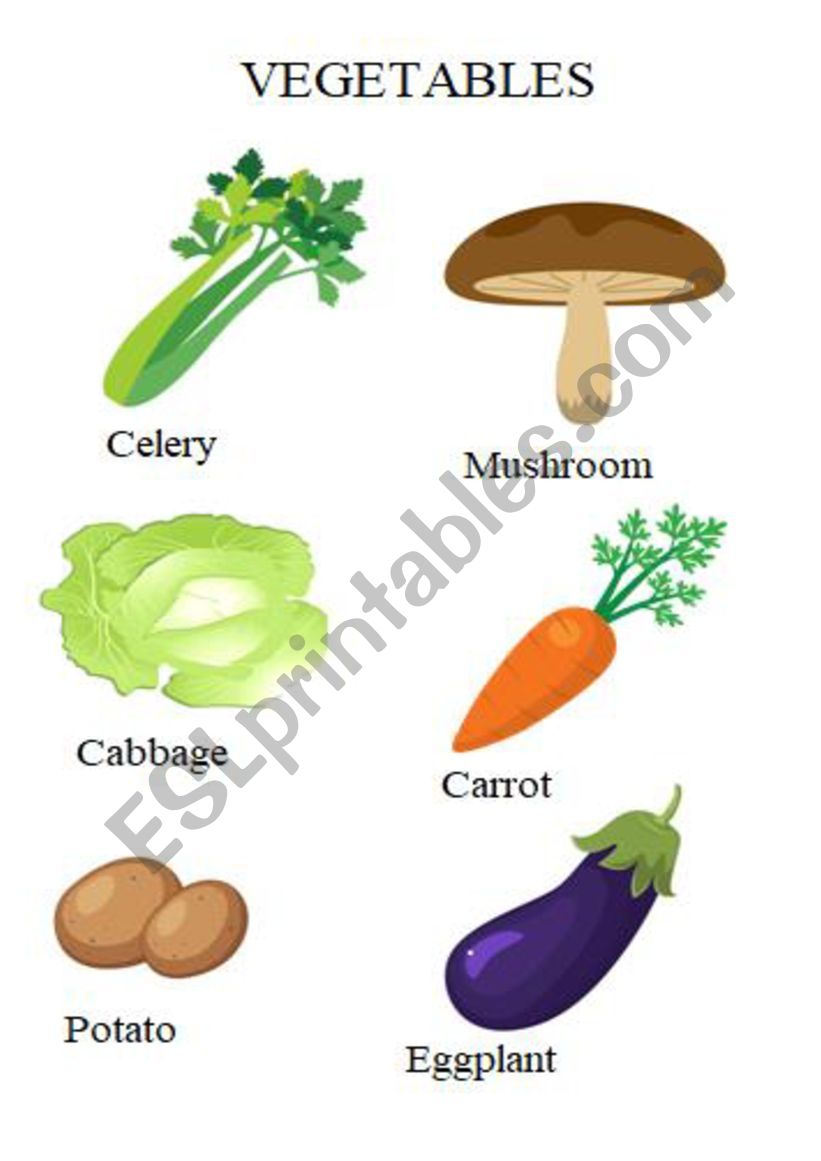 Vegetables worksheet