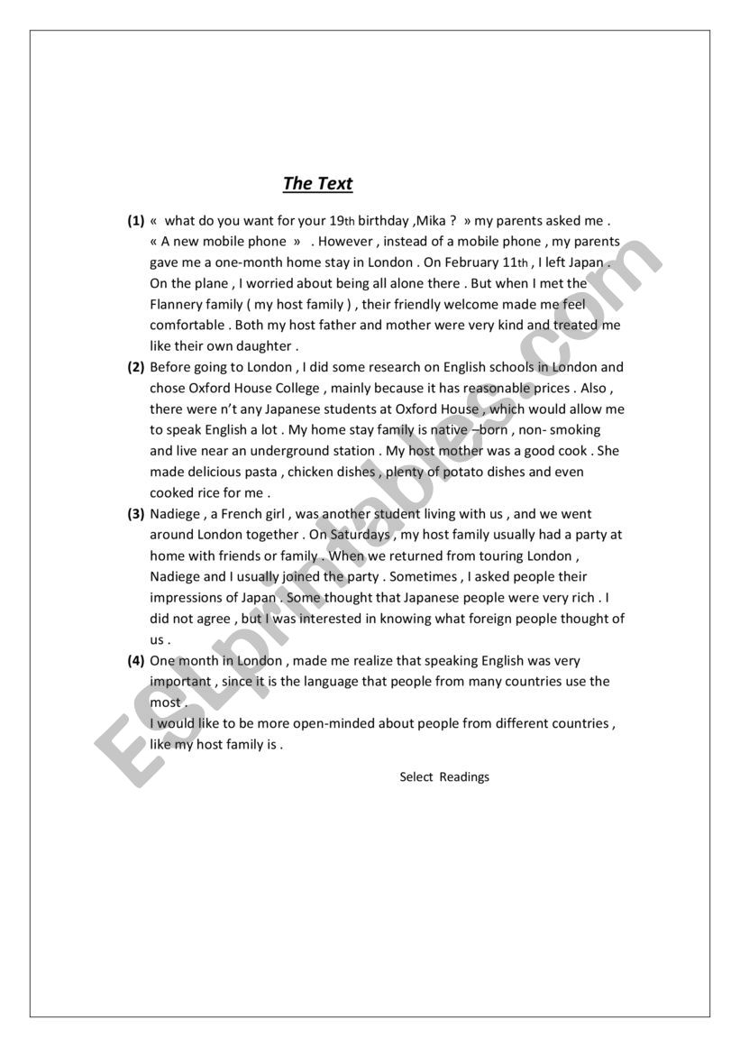8th form full term test n1 worksheet