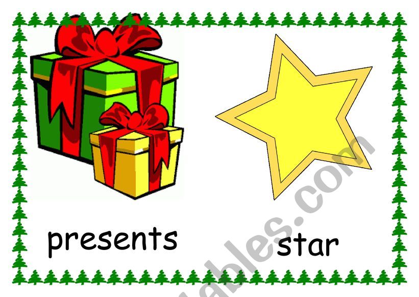 Christmas Flashcards worksheet