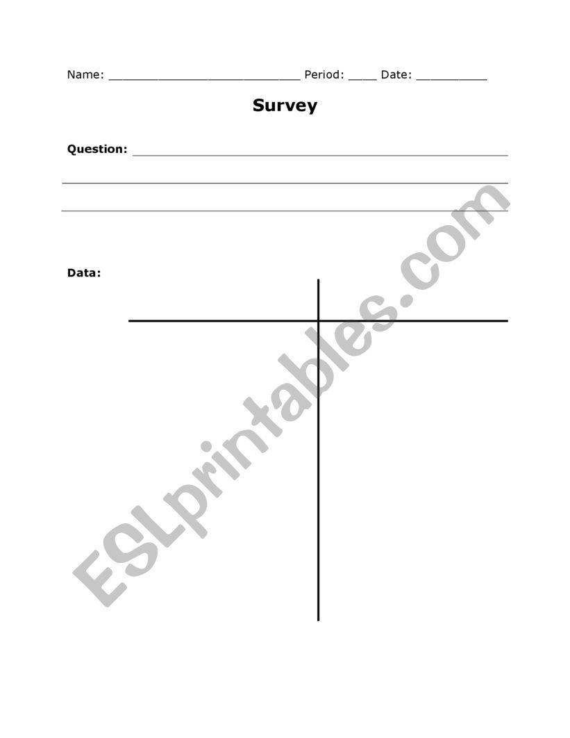 Student Survey Activity  worksheet