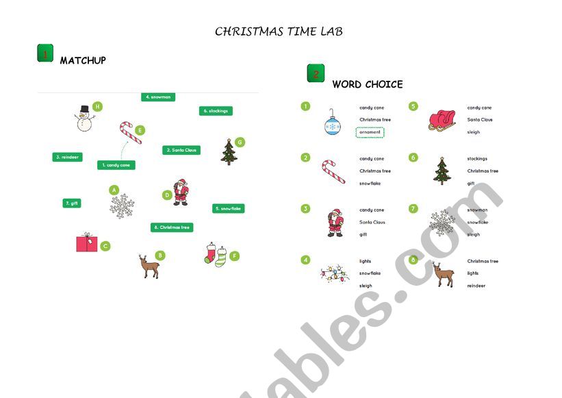 Christmas Worksheet worksheet