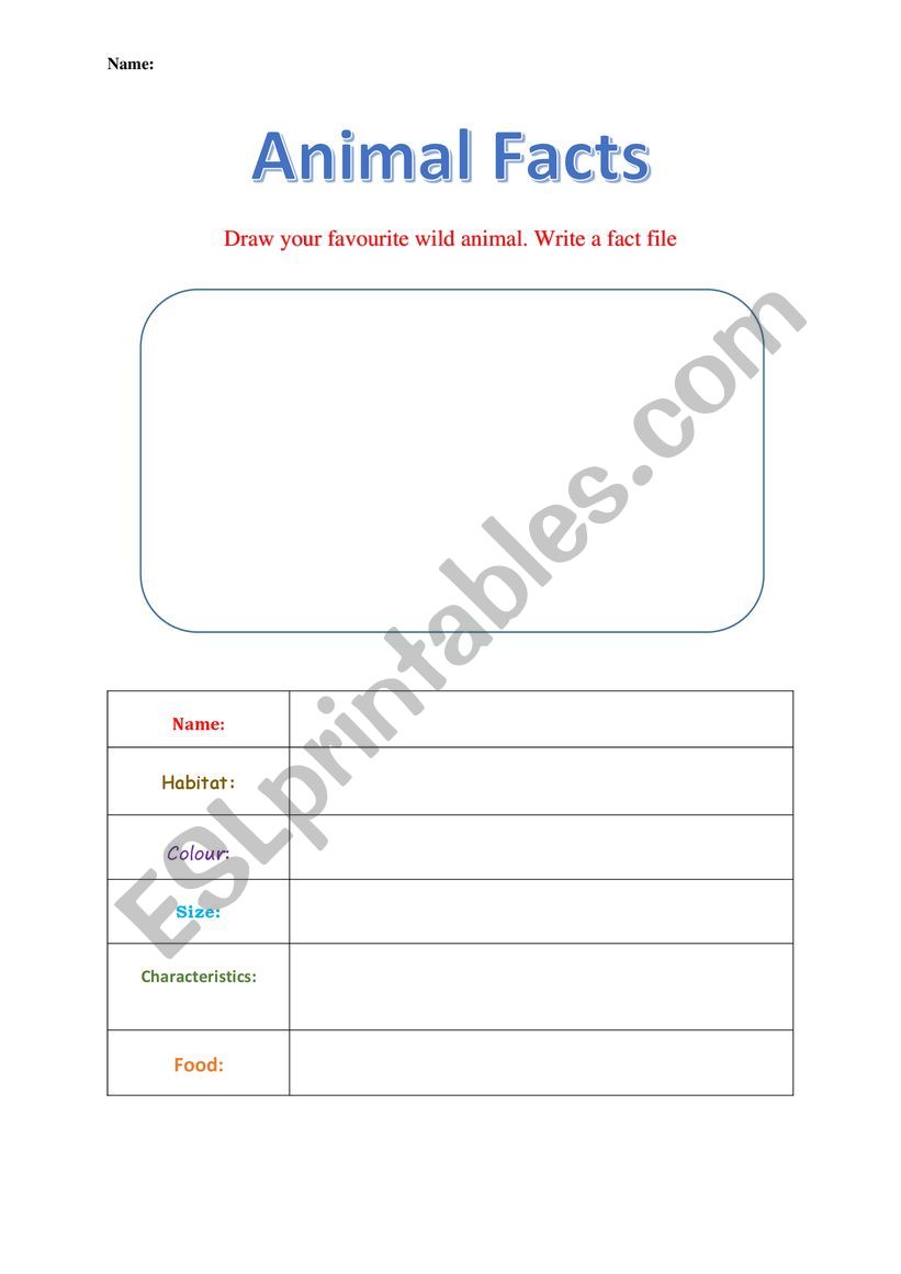 Animal Habitats worksheet