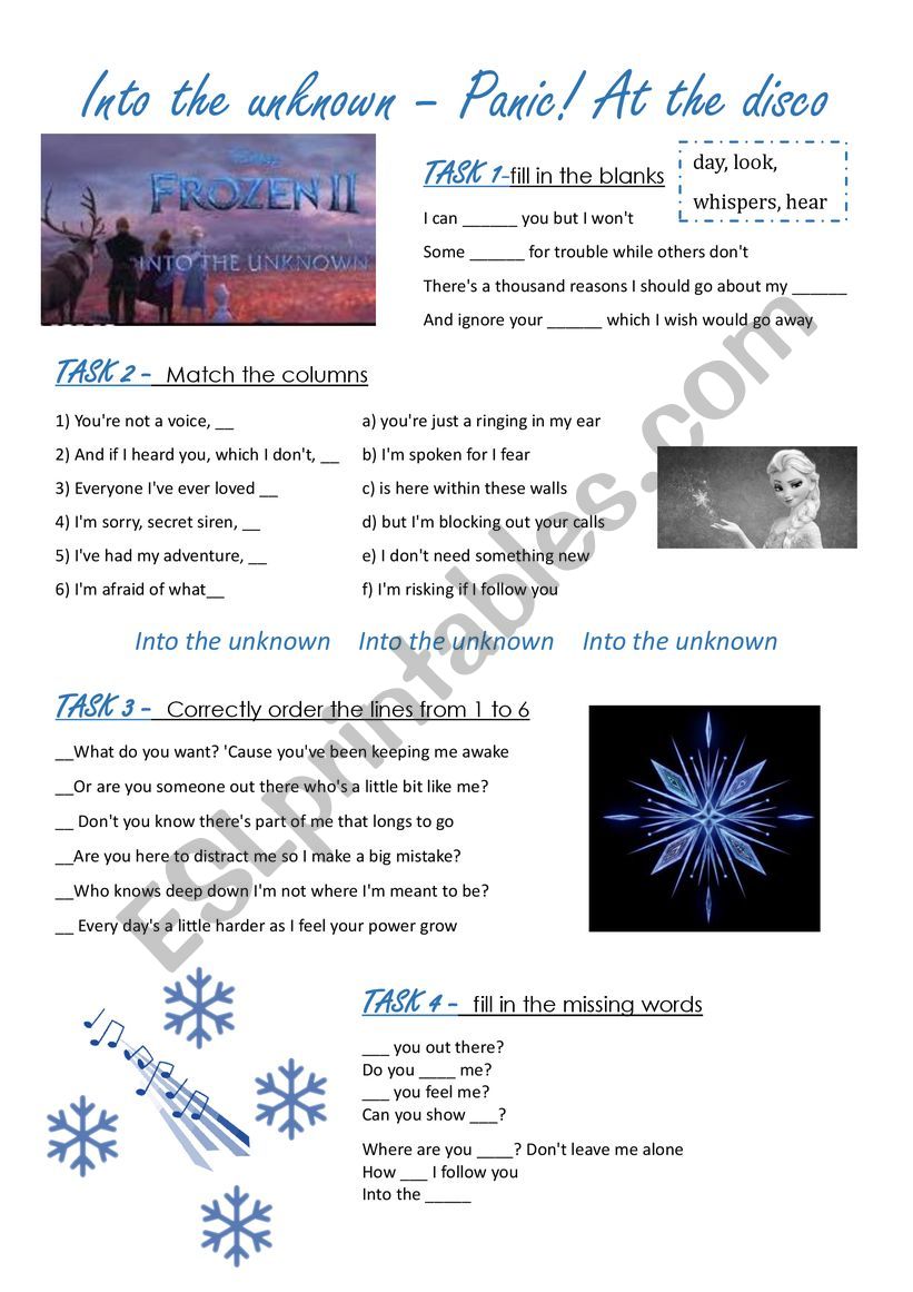 Into the unknown - Frozen 2 Song