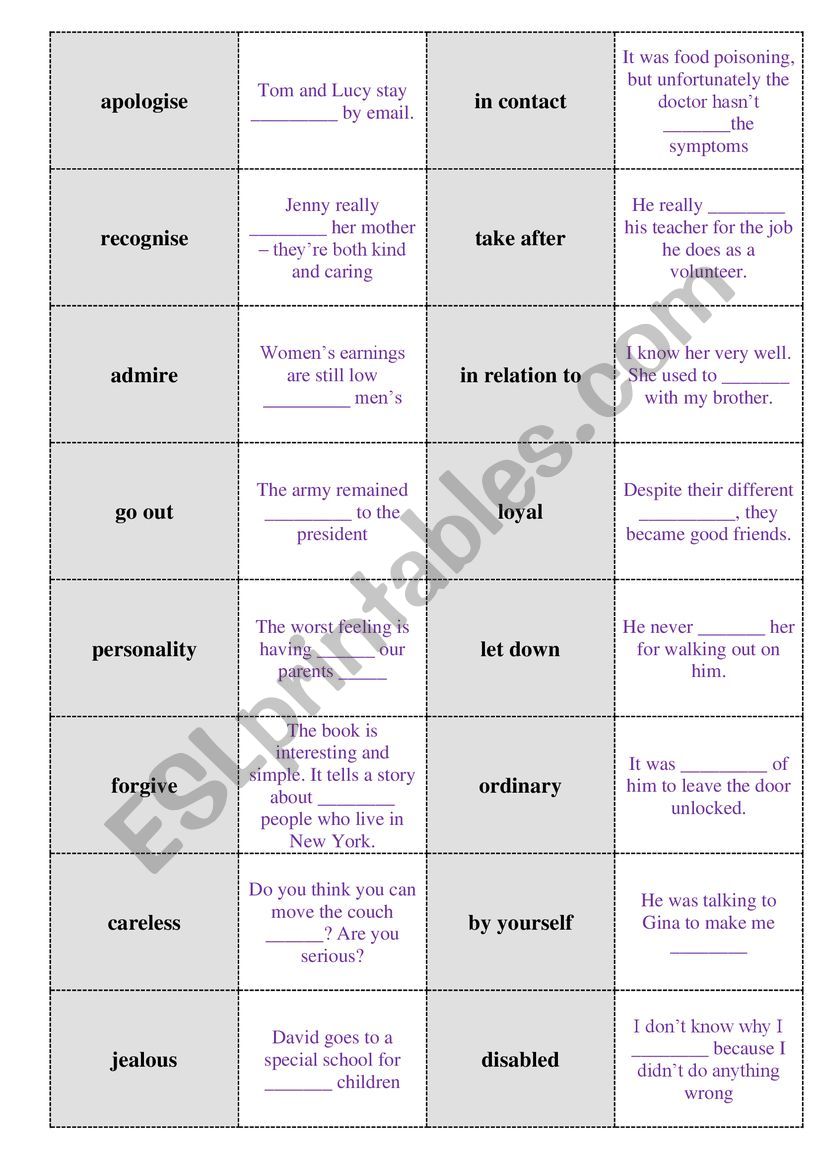 Family relations (useful vocabulary practice)