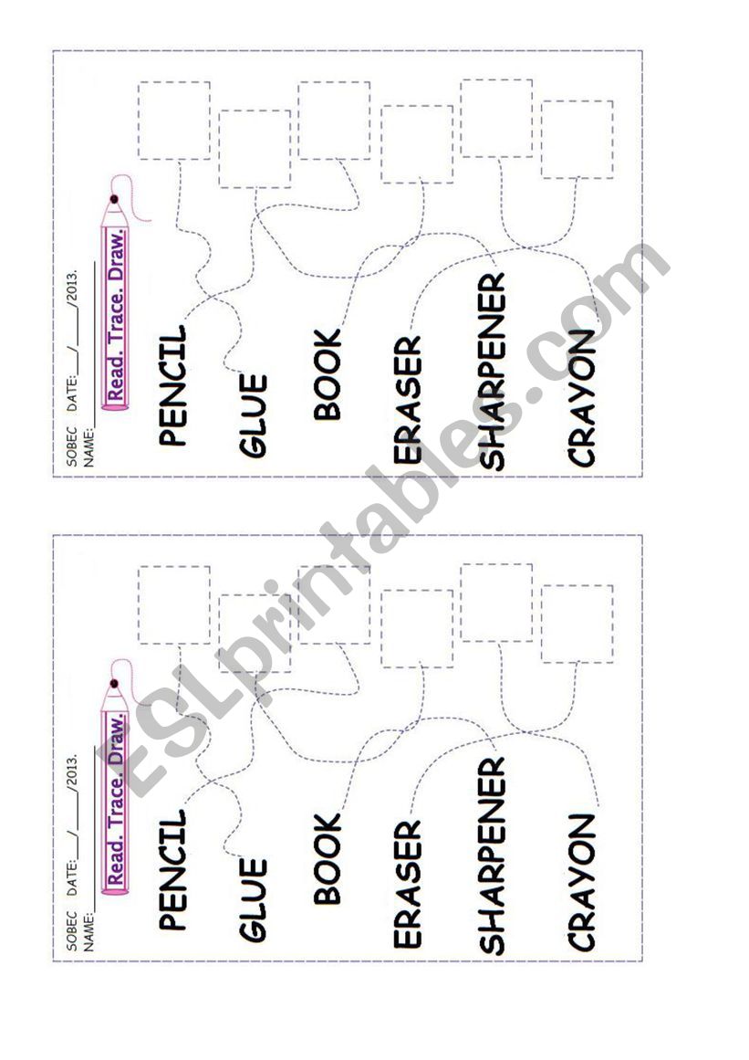 school object worksheet
