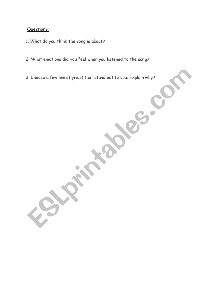 Follow The Sun Xavier Rudd Worksheet To Go With Song Esl Worksheet By Emmacale