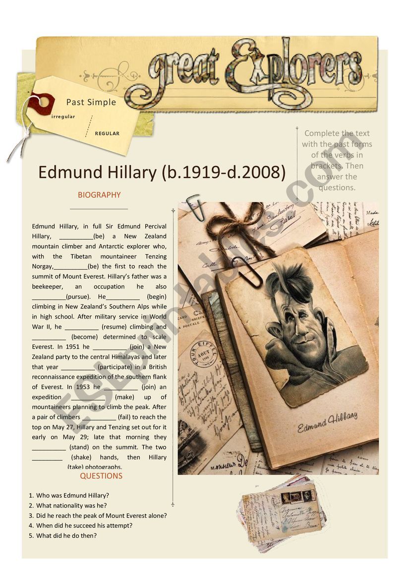 Great Explorers 1 (Sir Edmund Hillary)