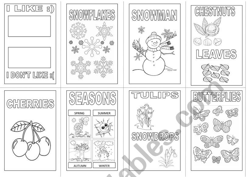 SEASONS MINIBOOK worksheet