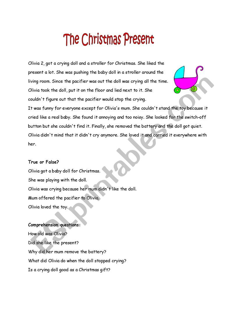 The Christmas Present - Past Simple