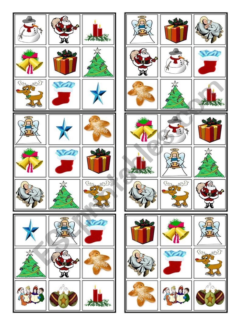 Christmas Bingo worksheet