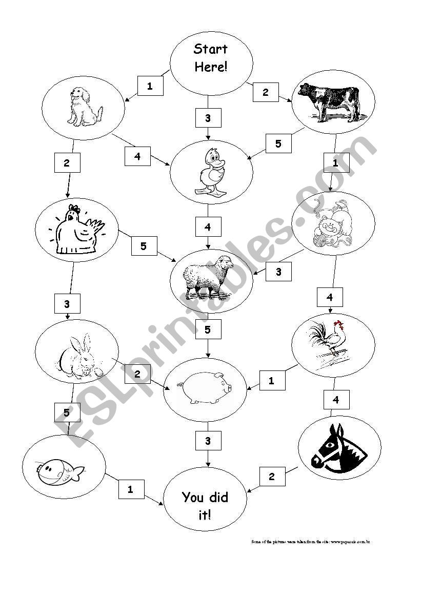 Farm animals worksheet