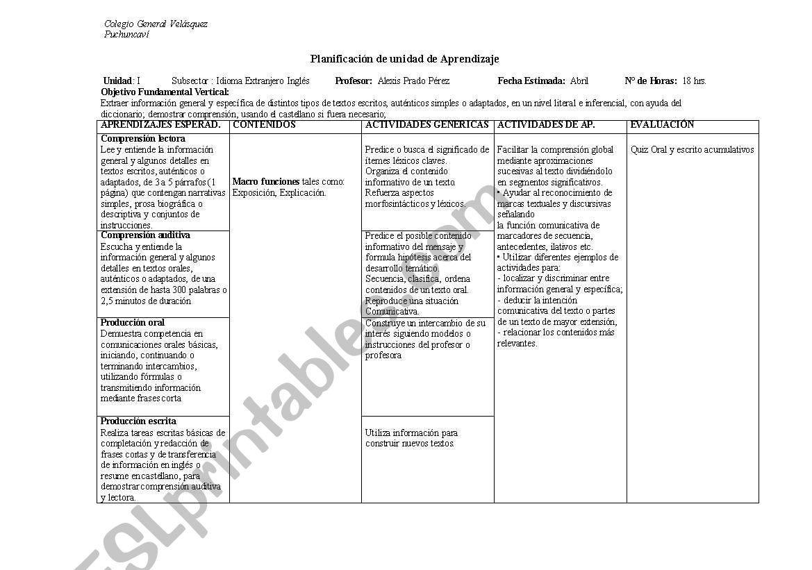 lesson plan  worksheet