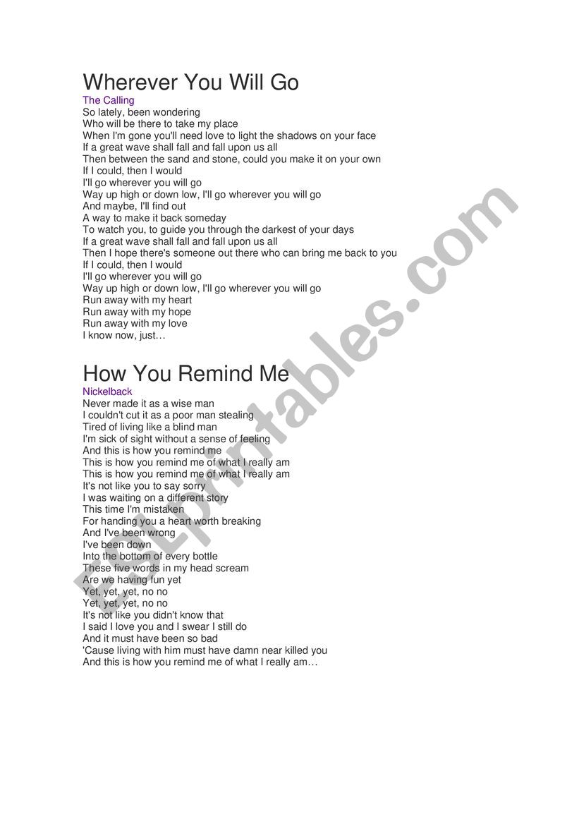 songs to practice future simple and 