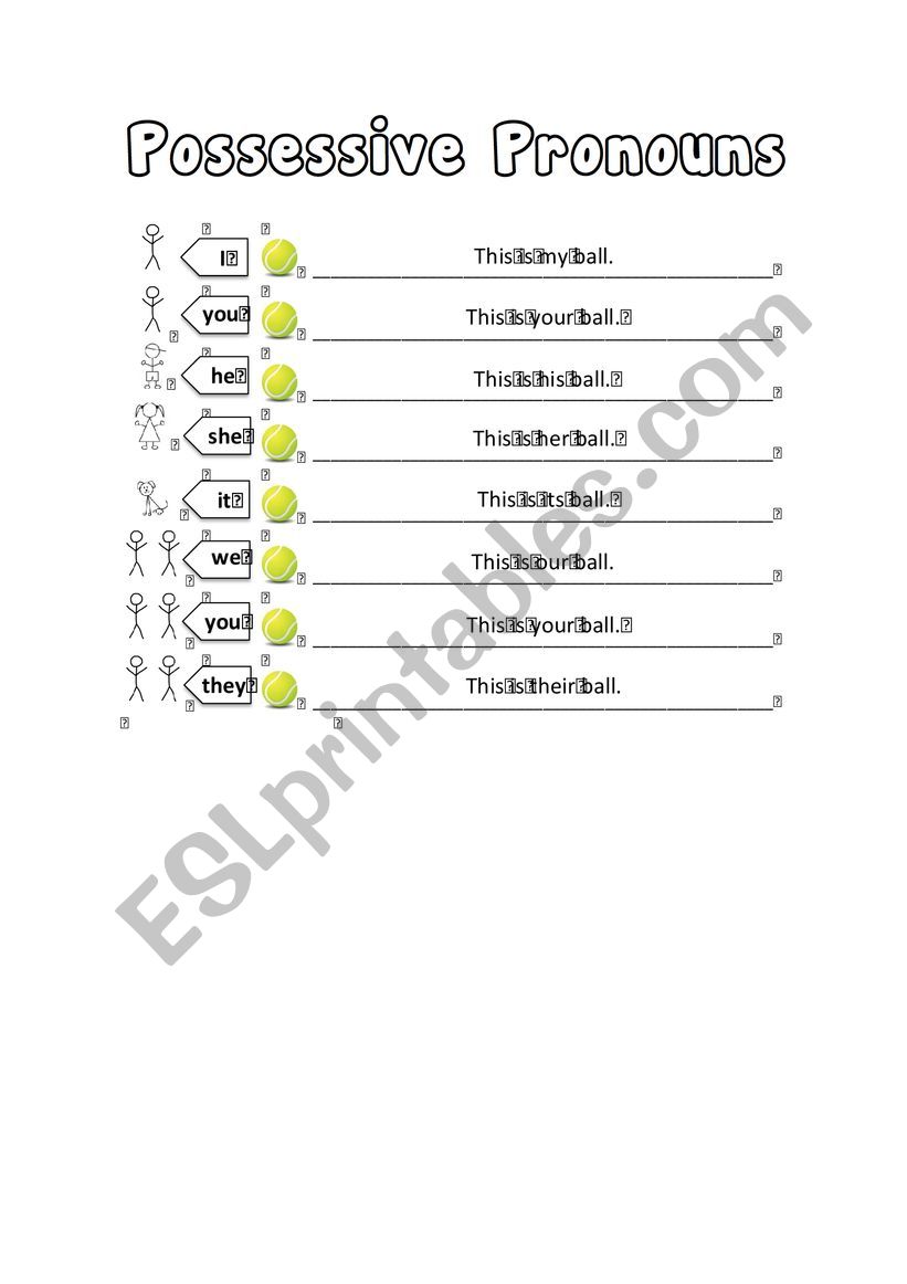 Possessive Pronouns worksheet