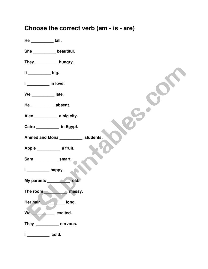 Verb To Be Quiz ESL Worksheet By Emanismael