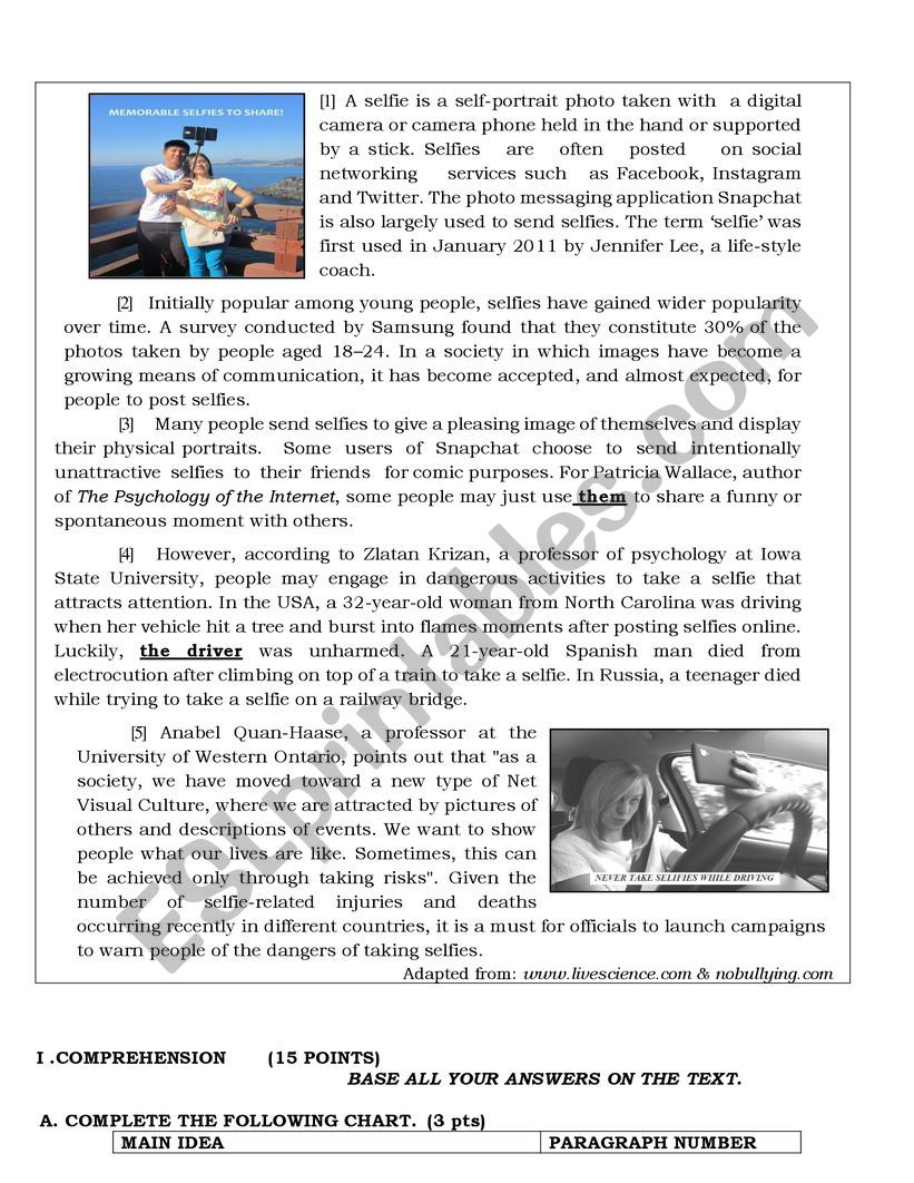 GLOBAL TEST worksheet