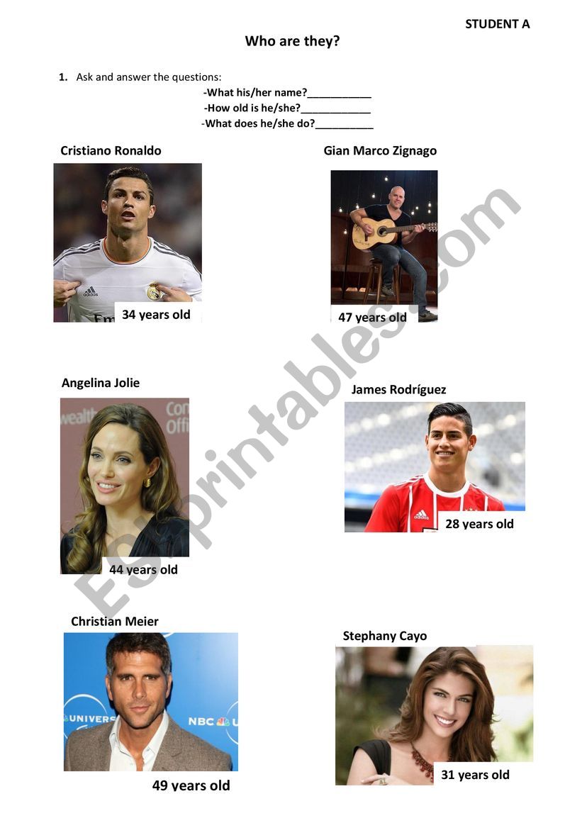 Who are they worksheet