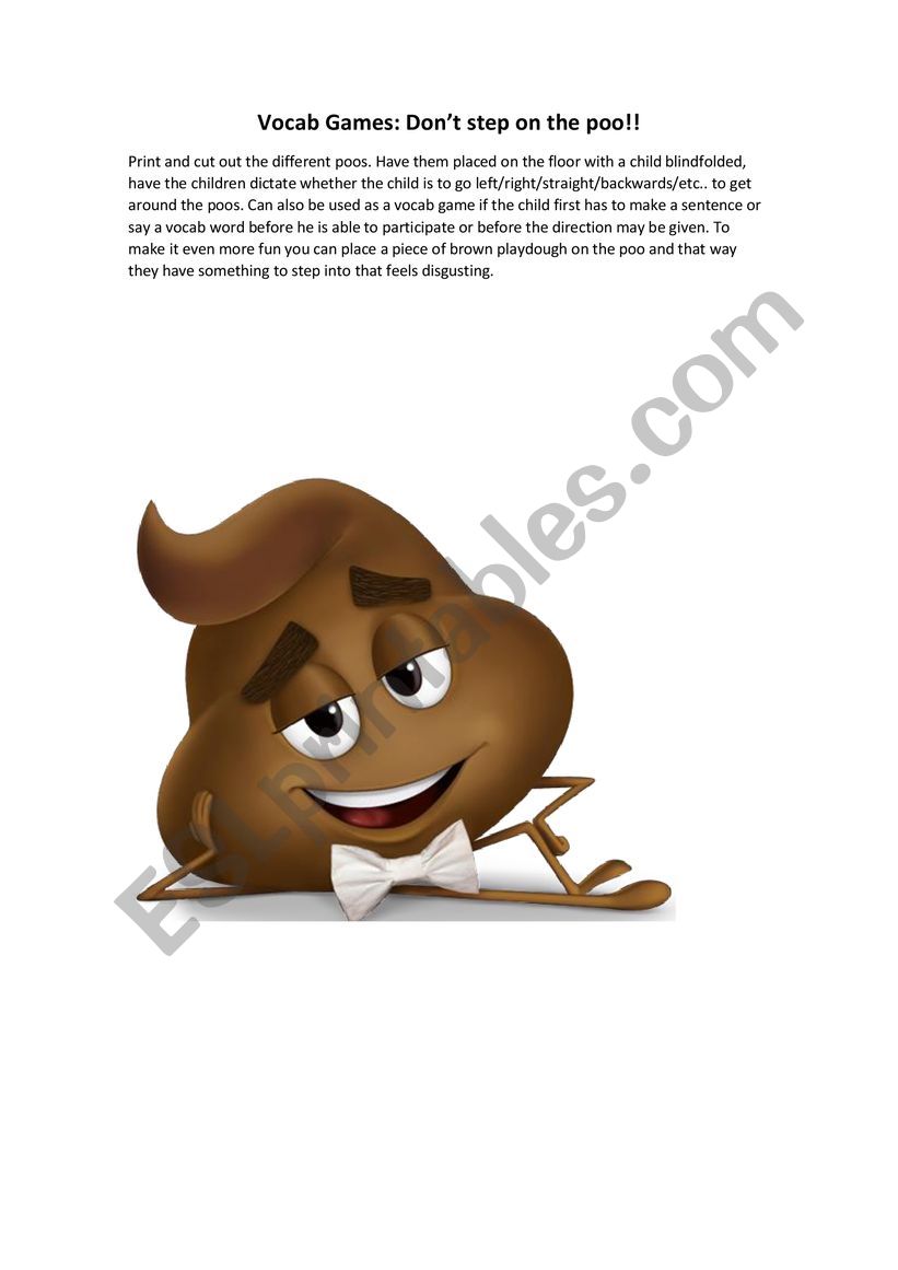 Vocab Games: Don�t step on the poo!!