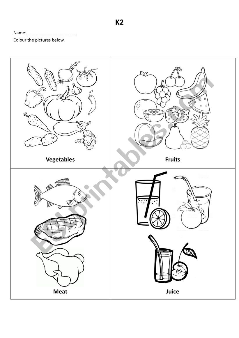 Food worksheet