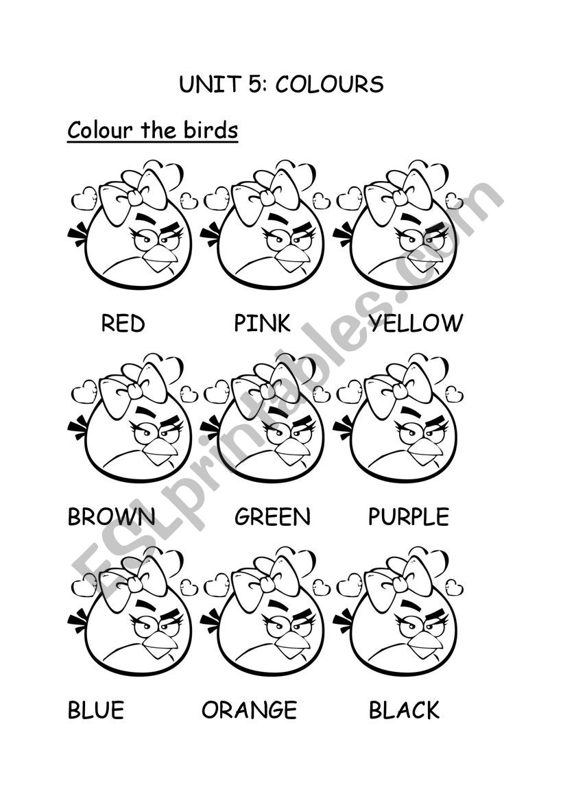 colors worksheet