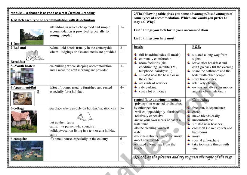 Module 3 Section 3 third form worksheet