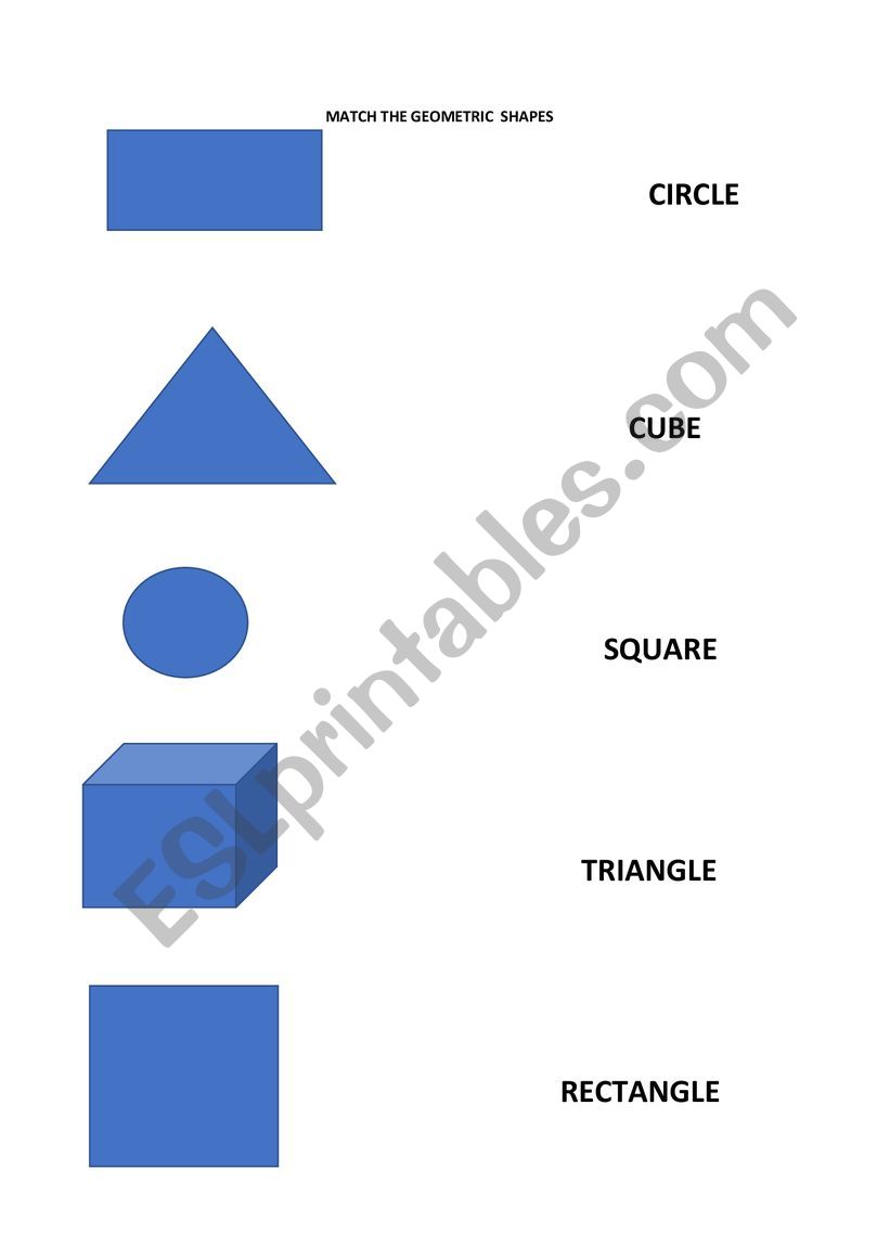 GEOMETRIC SHAPES worksheet