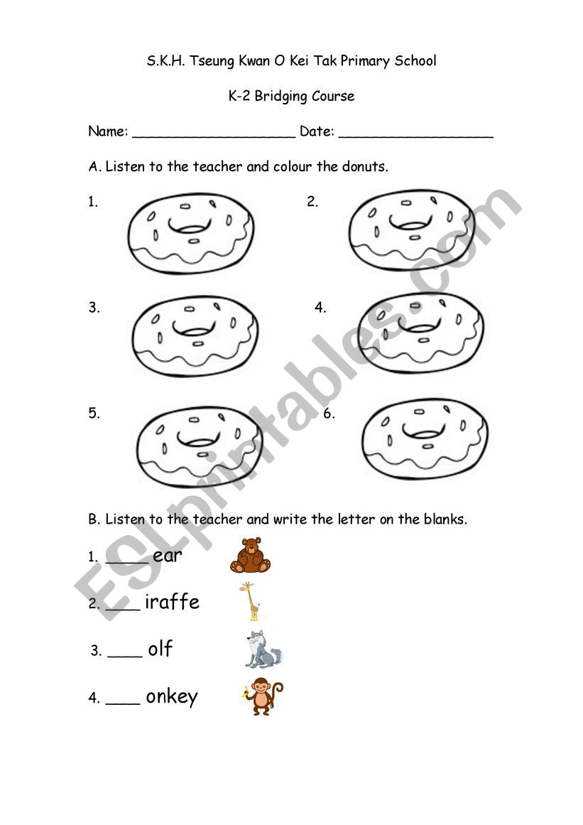 Last Donut Workheet worksheet