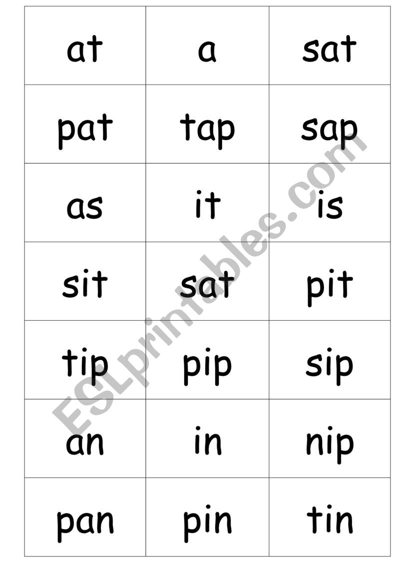 Teaching phonics - Words worksheet
