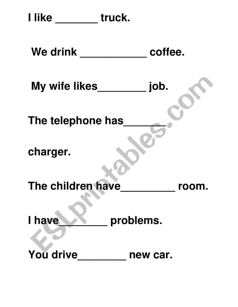 Quiz/Test worksheet