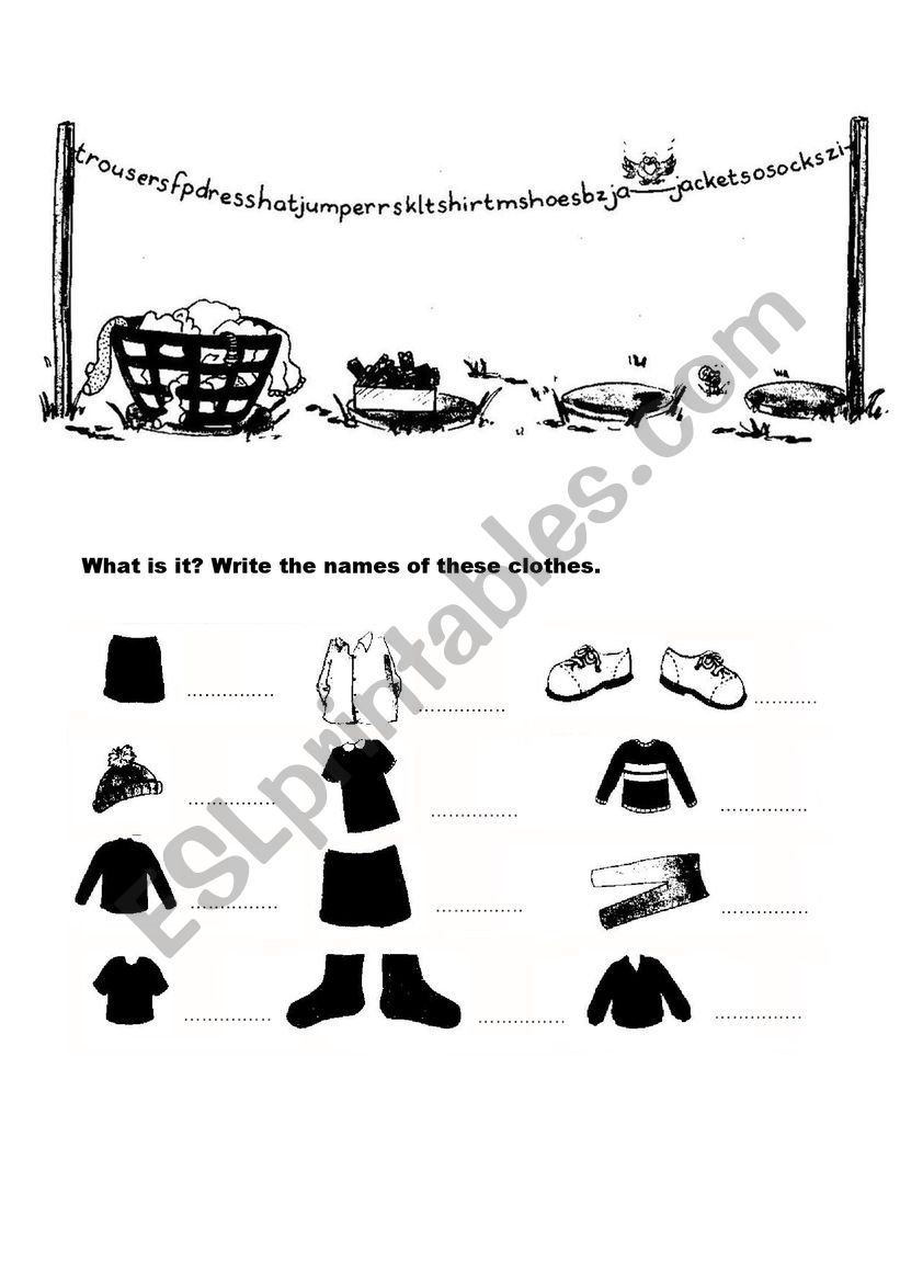 Clothes worksheet