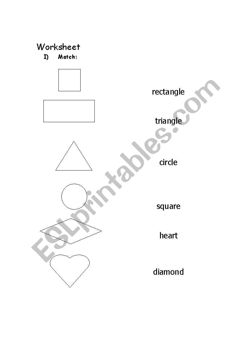 shapes worksheet