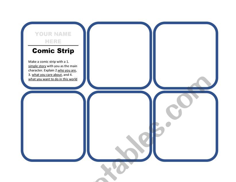 Your Intro Comic Strip worksheet
