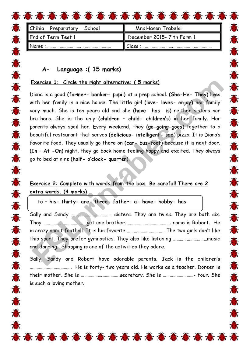 Tell me why - ESL worksheet by Hanen Trabelsi