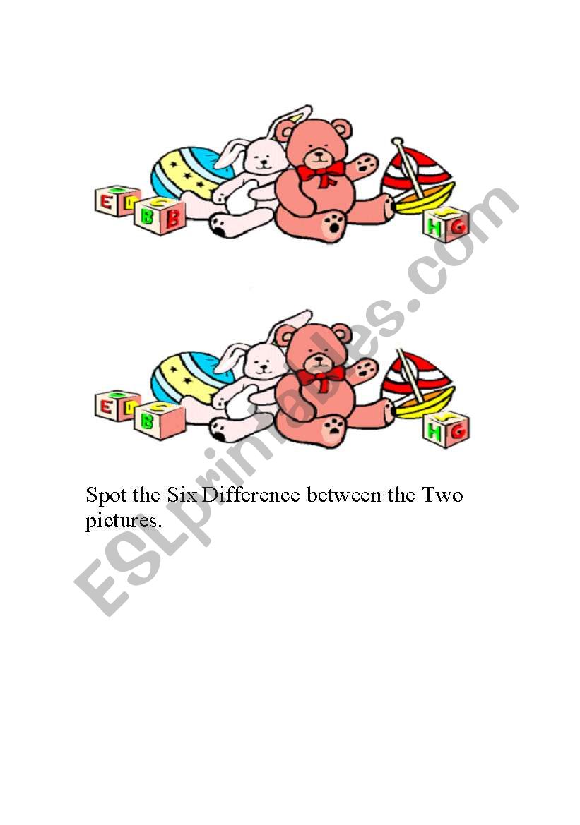 Difference worksheet