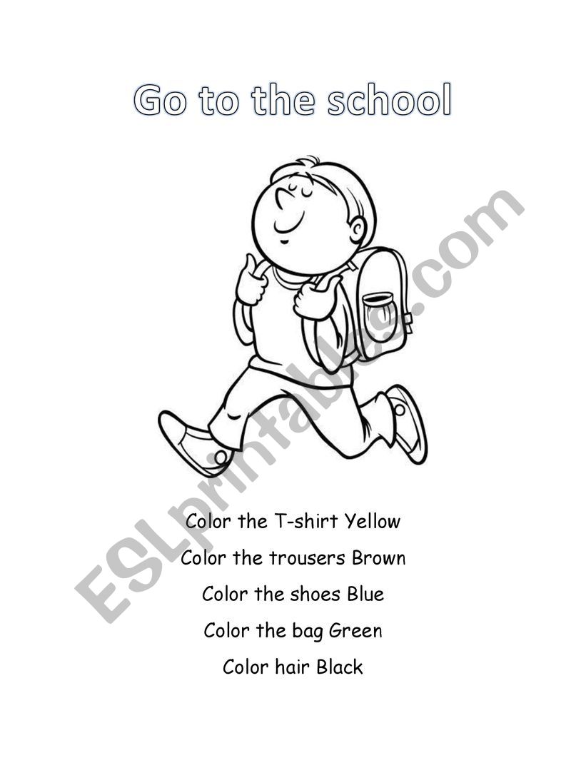 go to the school worksheet