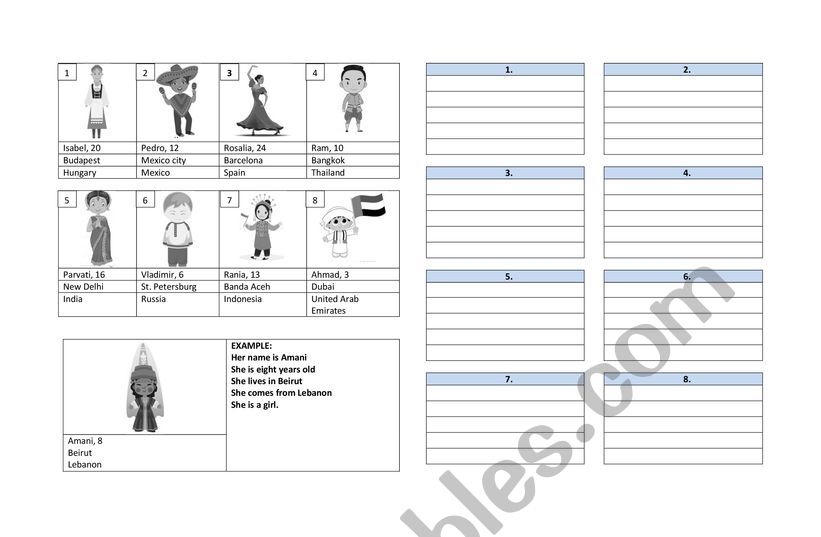 country worksheet